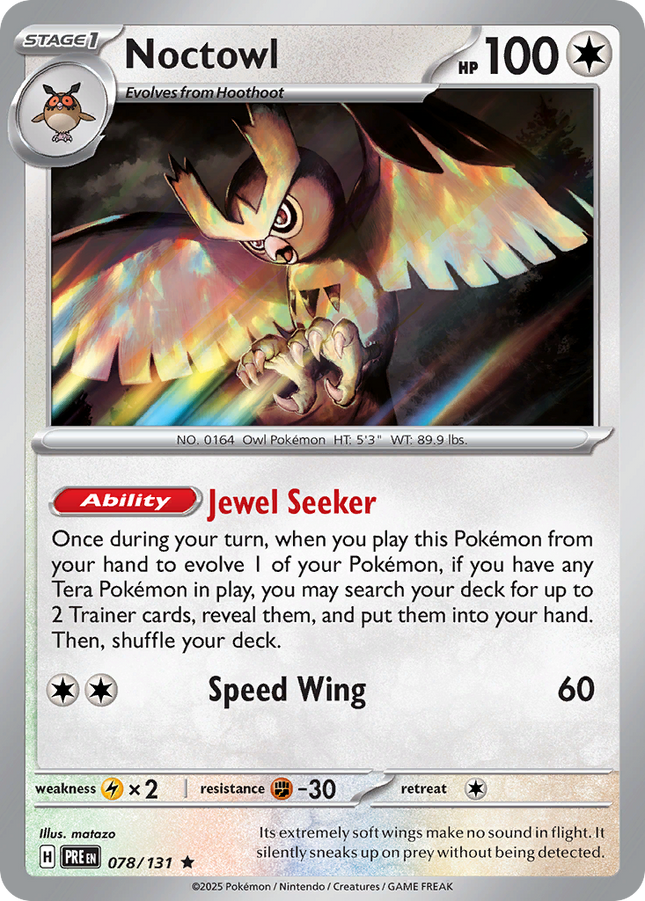 Noctowl #078/131 Rare (Holofoil) / Prismatic Evolutions