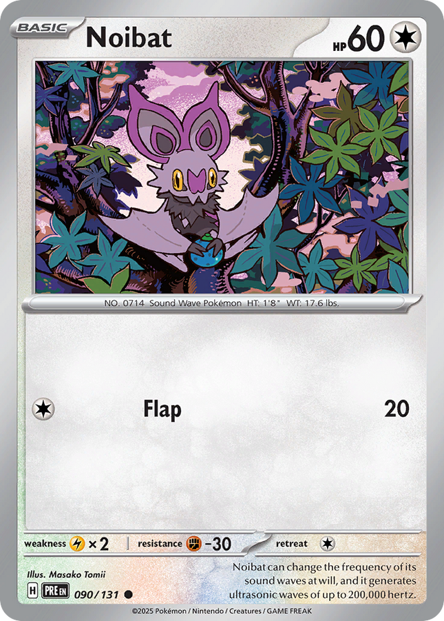 Noibat #090/131 Common (Master Ball Pattern) / Prismatic Evolutions