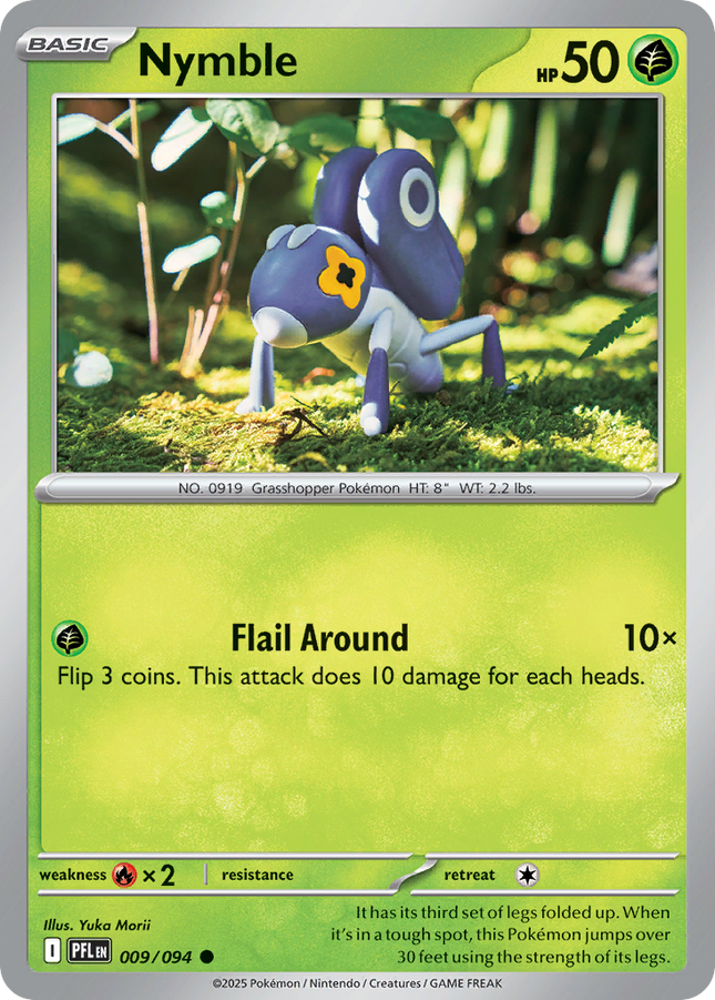 Nymble #009/094 Common (Reverse Holofoil) / Phantasmal Flames
