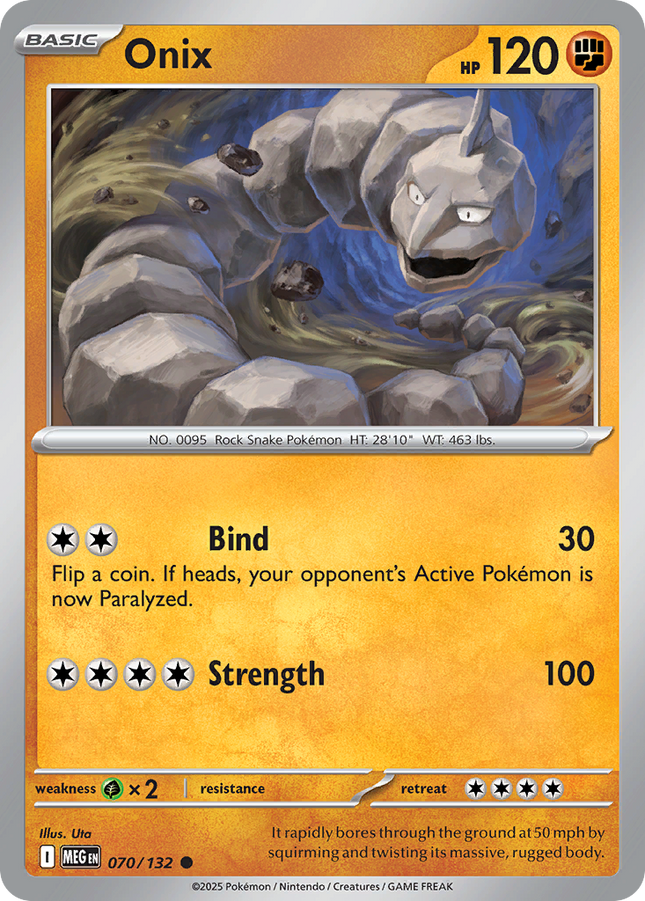 Onix #070/132 Common (Reverse Holofoil) / Mega Evolution