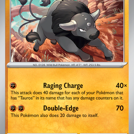 Paldean Tauros #048/094 Uncommon (Reverse Holofoil) / Phantasmal Flames
