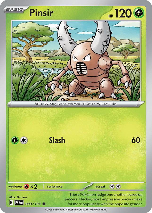 Pinsir #003/131 Common (Poke Ball Pattern) / Prismatic Evolutions