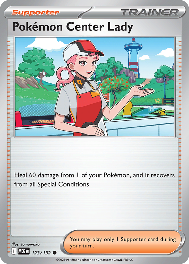 Pokémon Center Lady #123/132 Common (Reverse Holofoil) / Mega Evolution