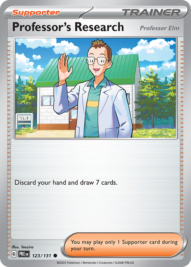 Professor's Research (Professor Elm) #123/131 Common (Reverse Holofoil) / Prismatic Evolutions