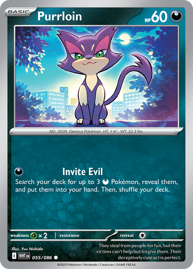 Purrloin #055/086 Common / White Flare