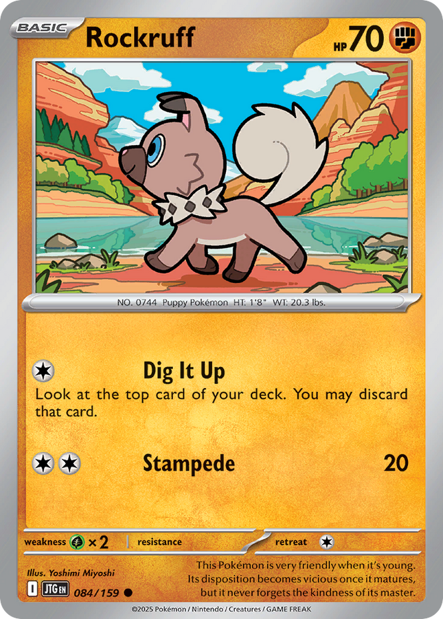 Rockruff #084/159 Common (Reverse Holofoil) / Journey Together