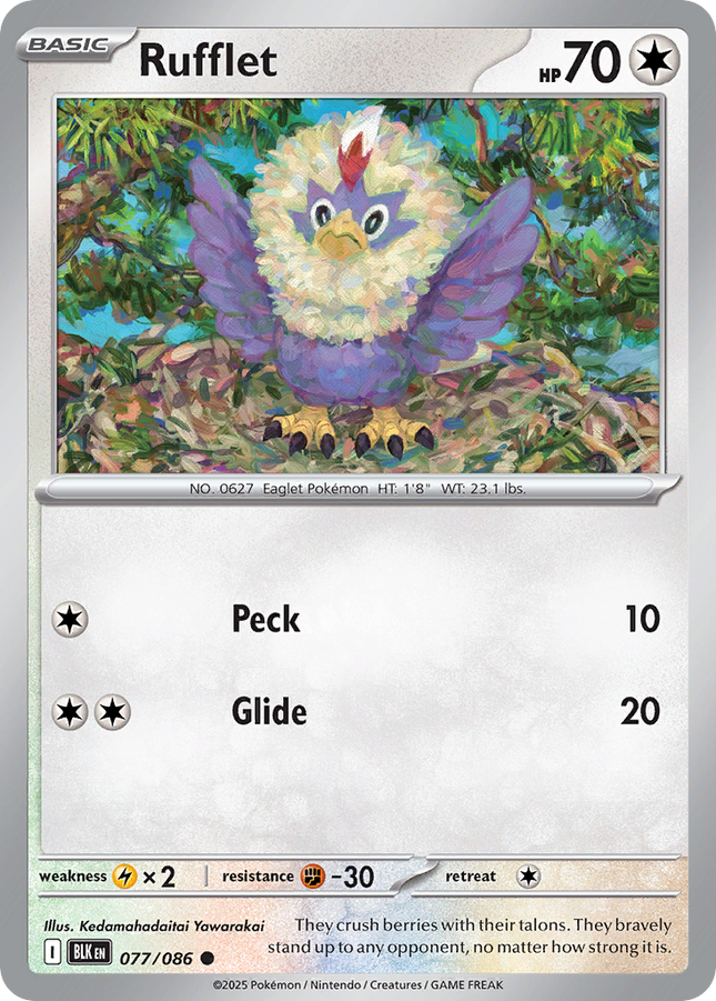 Rufflet #077/086 Common / Black Bolt
