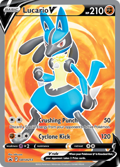 Lucario V SWSH213 Promo (Holofoil) / Sword & Shield Black Star Promos