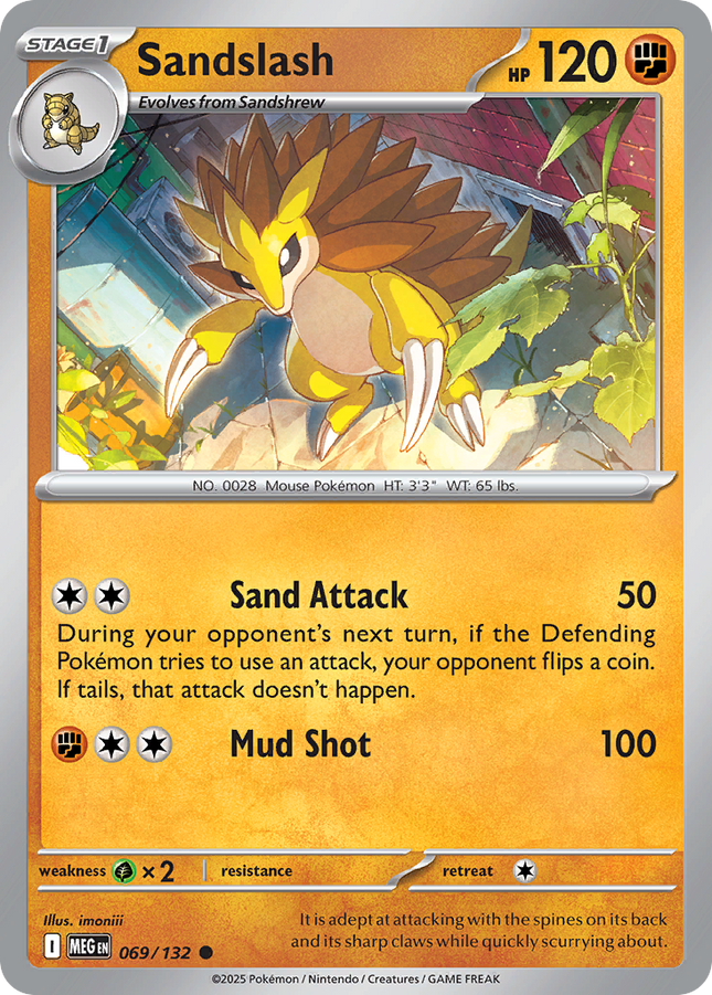 Sandslash #069/132 Common (Reverse Holofoil) / Mega Evolution