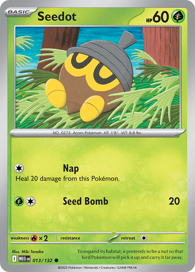 Seedot #013/132 Common (Reverse Holofoil) / Mega Evolution