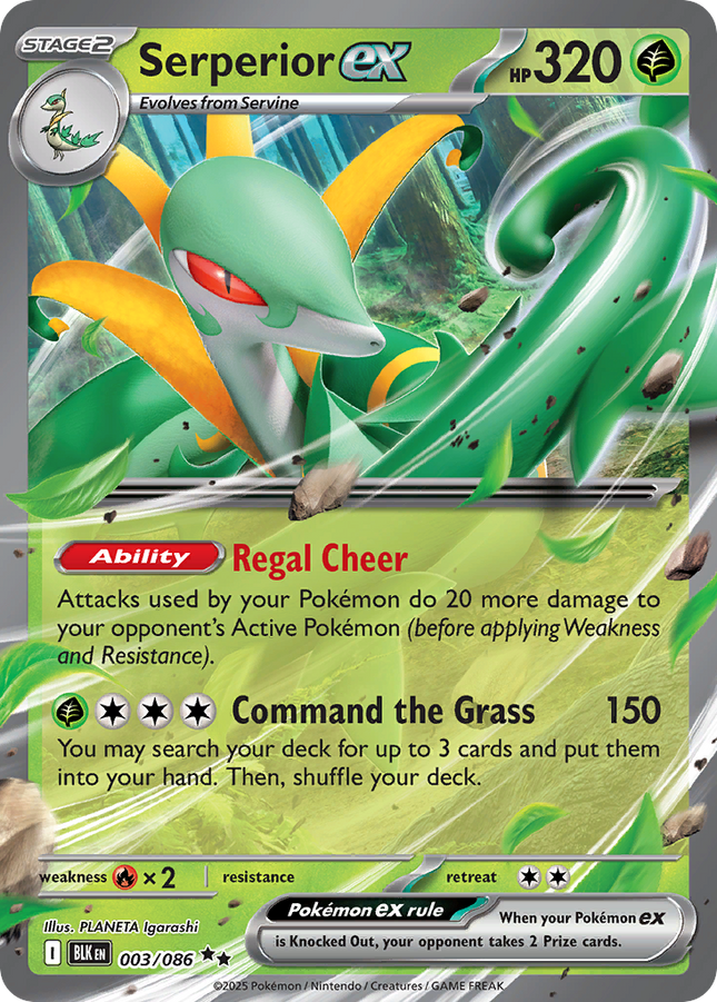 Serperior EX #003/086 Ultra Rare (Holofoil) / Black Bolt
