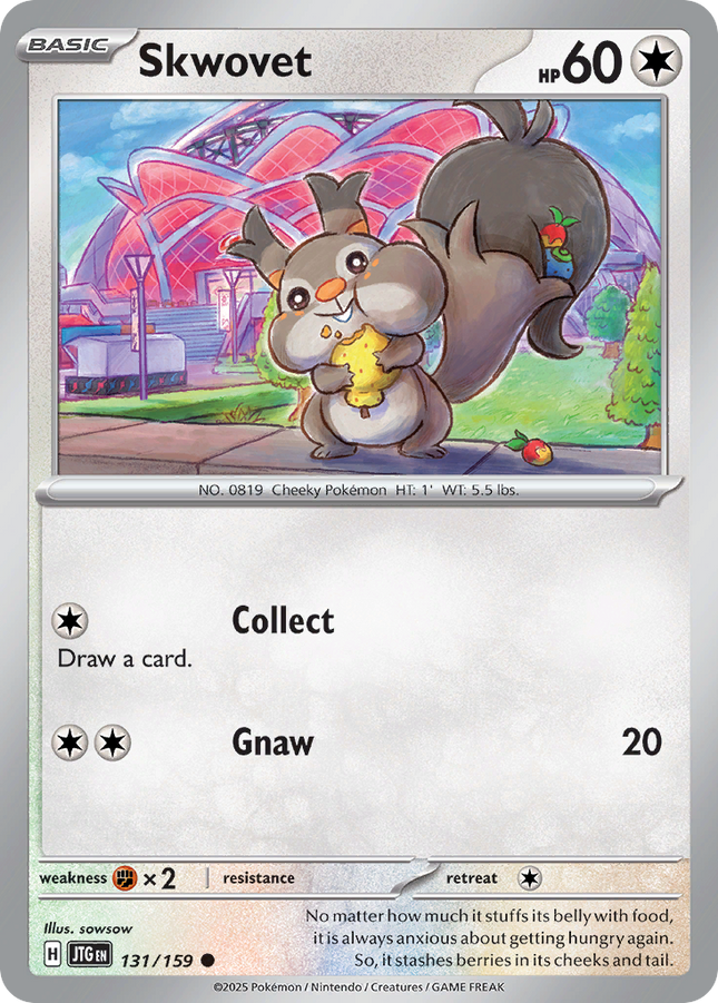 Skwovet #131/159 Common (Reverse Holofoil) / Journey Together