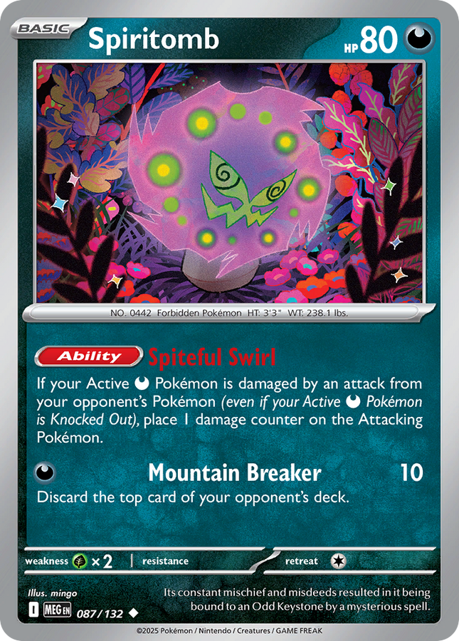 Spiritomb #087/132 Uncommon (Reverse Holofoil) / Mega Evolution