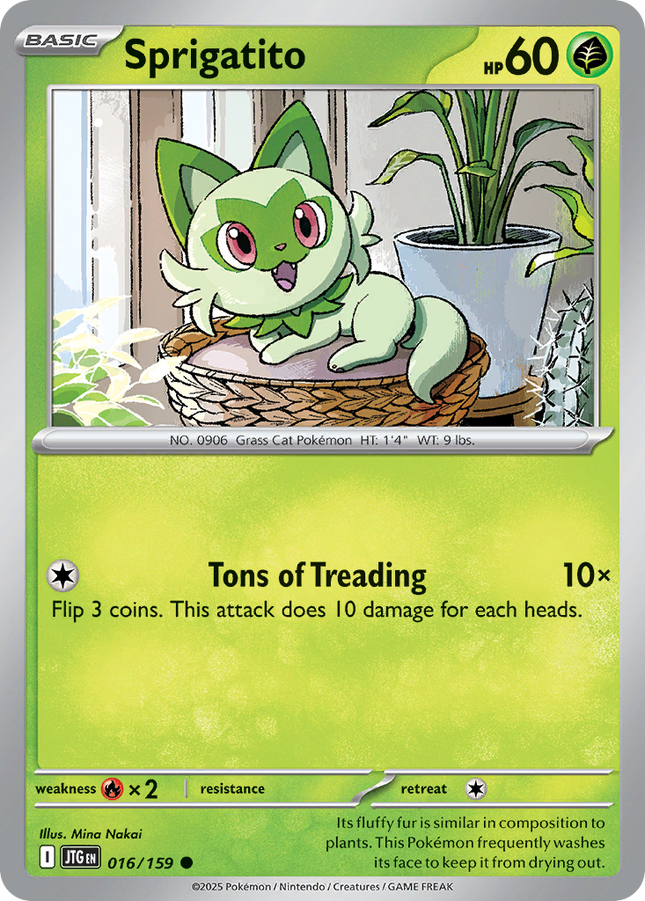 Sprigatito #016/159 Common (Reverse Holofoil) / Journey Together