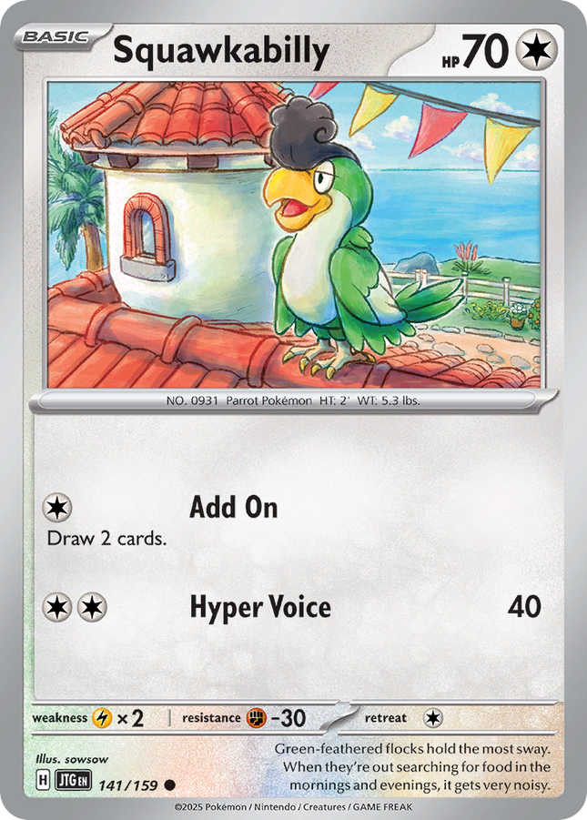 Squawkabilly #141/159 Common (Reverse Holofoil) / Journey Together