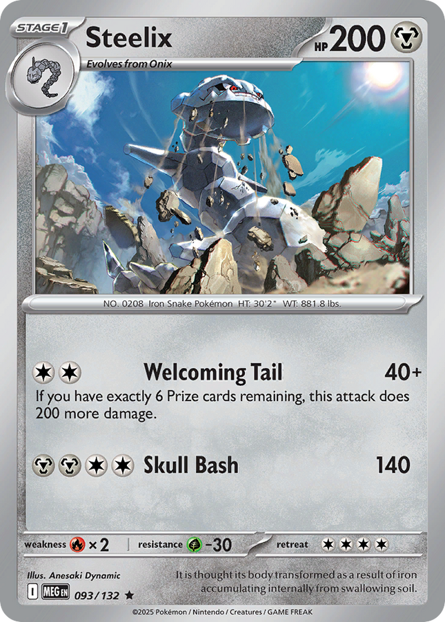 Steelix #093/132 Rare (Reverse Holofoil) / Mega Evolution