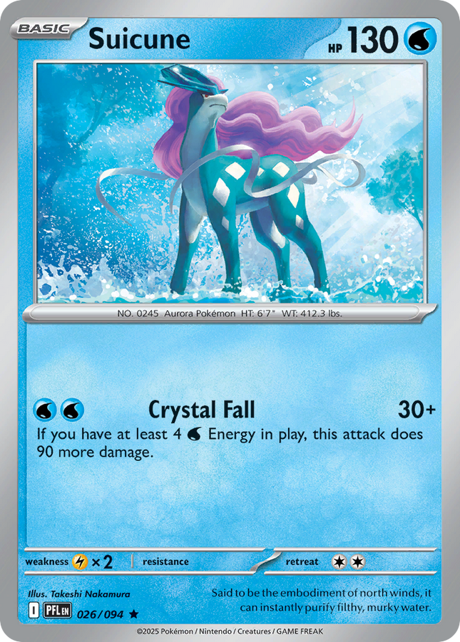Suicune #026/094 Rare (Reverse Holofoil) / Phantasmal Flames