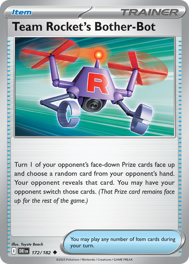Team Rocket's Bother-Bot #172/182 Uncommon (Reverse Holofoil) / Destined Rivals
