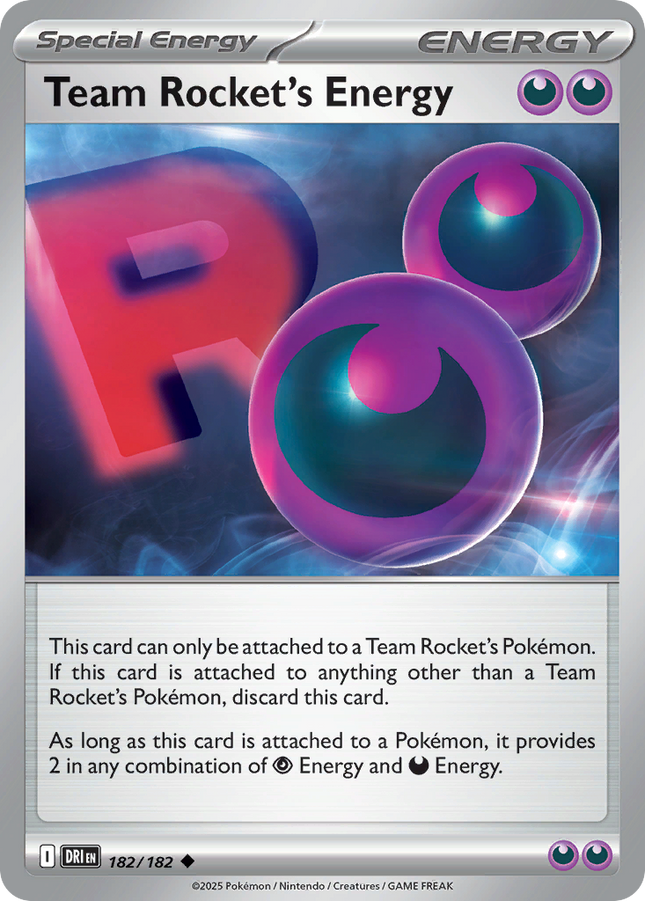 Team Rocket's Energy #182/182 Uncommon (Reverse Holofoil) / Destined Rivals