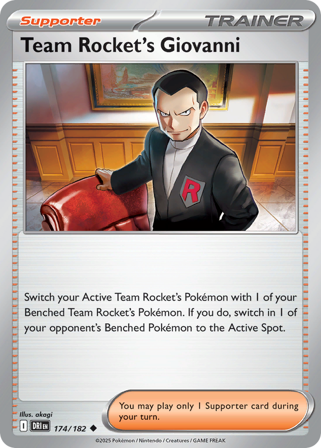 Team Rocket's Giovanni #174/182 Uncommon (Reverse Holofoil) / Destined Rivals