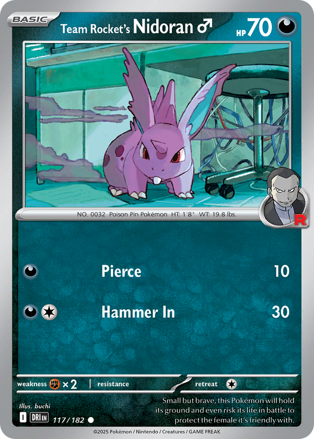 Team Rocket's Nidoran #117/182 Common / Destined Rivals