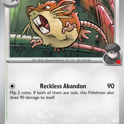 Team Rocket's Raticate #148/182 Common / Destined Rivals