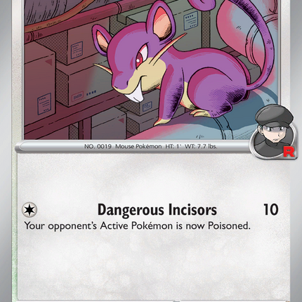 Team Rocket's Rattata #147/182 Common (Reverse Holofoil) / Destined Rivals