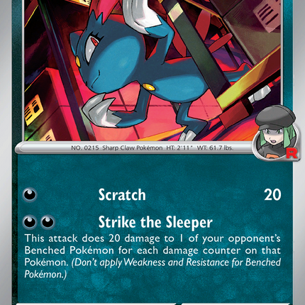 Team Rocket's Sneasel #128/182 Rare (Holofoil) / Destined Rivals