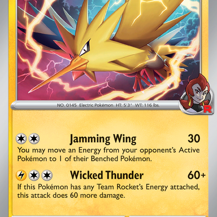 Team Rocket's Zapdos #070/182 Rare (Holofoil) / Destined Rivals