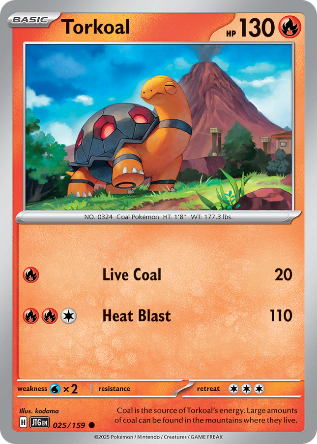 Torkoal #025/159 Common (Reverse Holofoil) / Journey Together