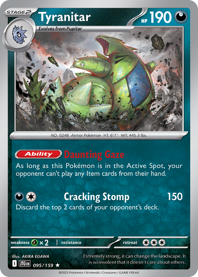 Tyranitar #095/159 Rare (Reverse Holofoil) / Journey Together