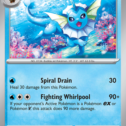 Vaporeon #022/131 Rare (Poke Ball Pattern) / Prismatic Evolutions