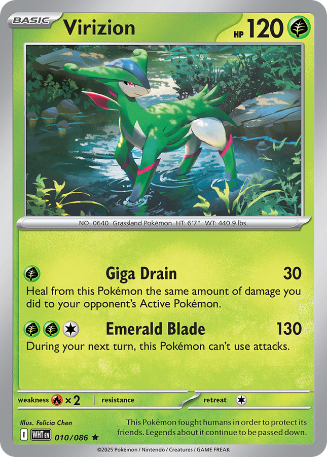 Virizion #010/086 Rare (Holofoil) / White Flare