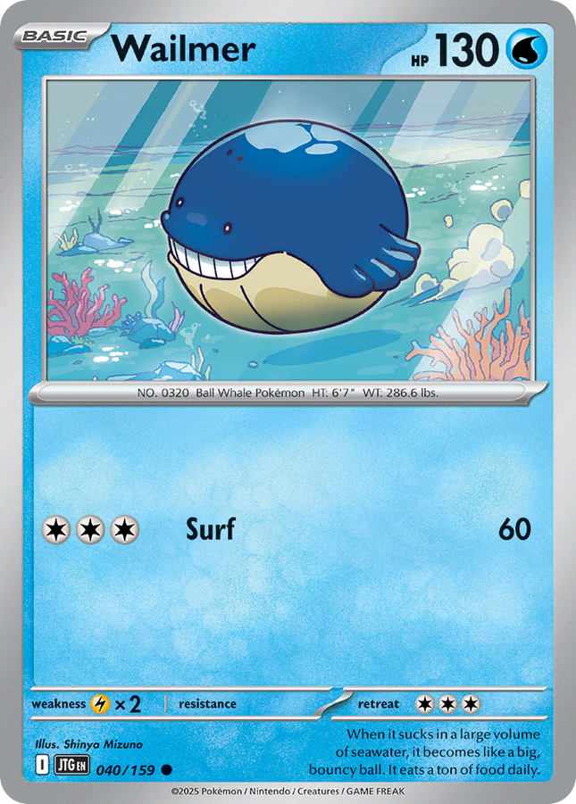 Wailmer #040/159 Common (Reverse Holofoil) / Journey Together