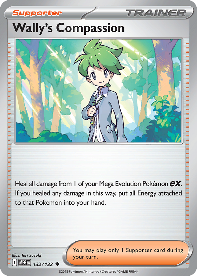 Wally's Compassion #132/132 Uncommon (Reverse Holofoil) / Mega Evolution