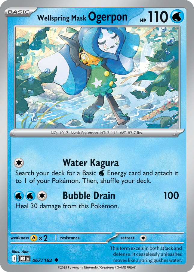 Wellspring Mask Ogerpon #067/182 Uncommon (Reverse Holofoil) / Destined Rivals