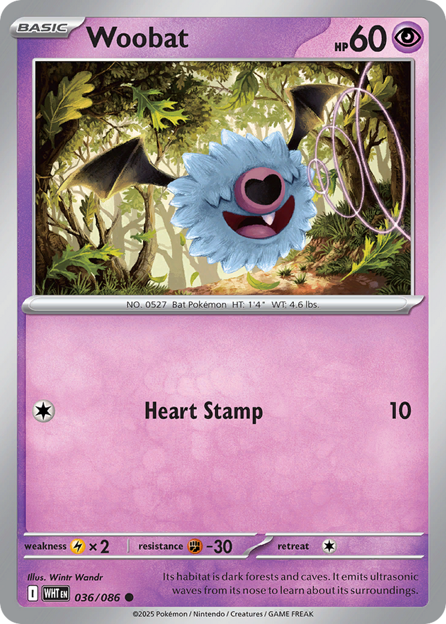 Woobat #036/086 Common / White Flare