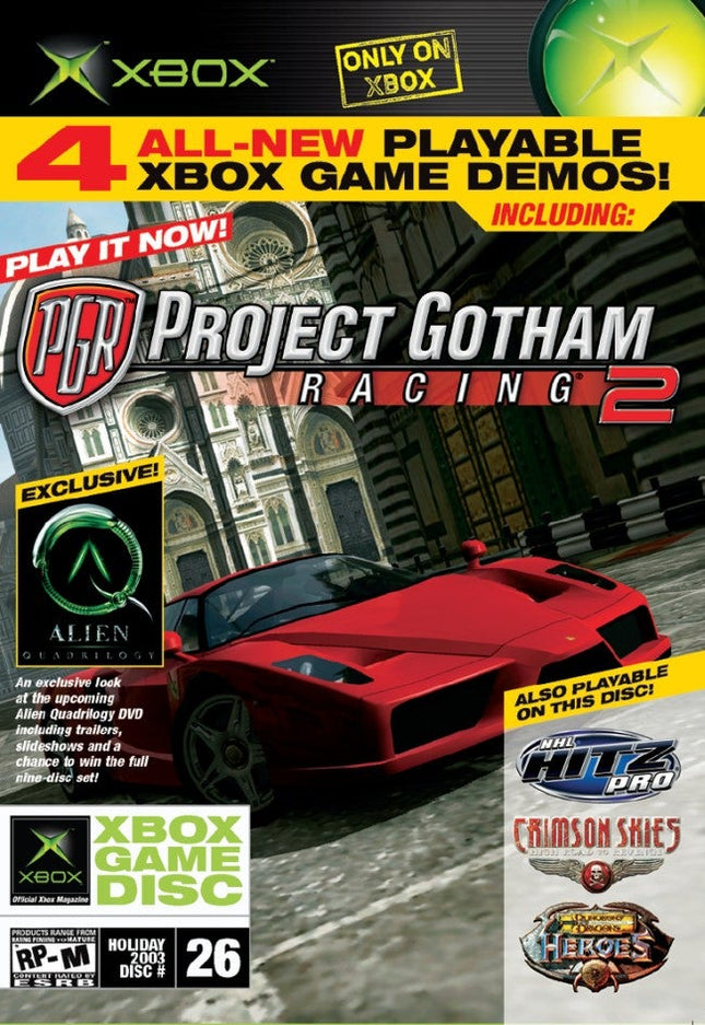 Xbox Magazine Demo Disc #26 Holiday 2003 Project Gotham Racing 2 (Xbox)
