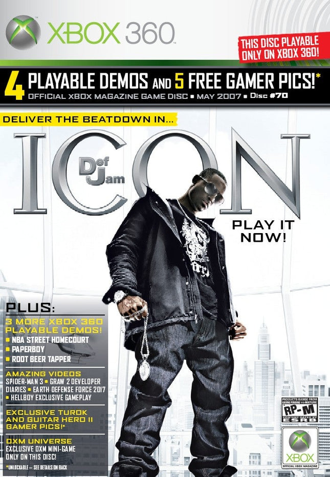 Xbox 360 Magazine Demo Disc #70 May 2007 Def Jam Icon (Xbox 360)