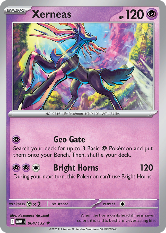 Xerneas #064/132 Rare (Reverse Holofoil) / Mega Evolution