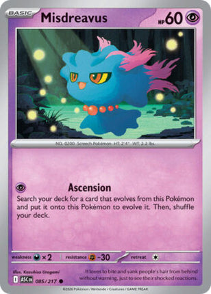 Misdreavus #085/217 Common / Ascended Heroes