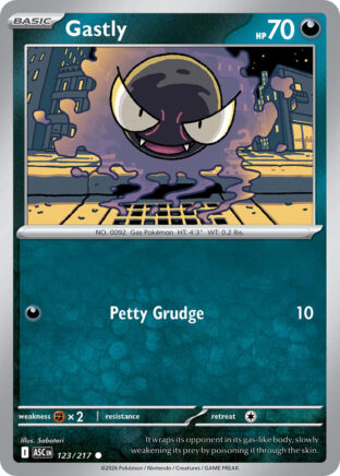 Gastly #123/217 Common (Holofoil) / Ascended Heroes
