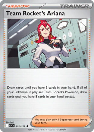 Team Rocket's Ariana #202/217 Uncommon (Reverse Holofoil) / Ascended Heroes