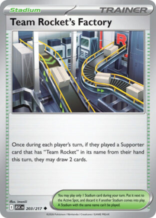 Team Rocket's Factory #203/217 Uncommon / Ascended Heroes