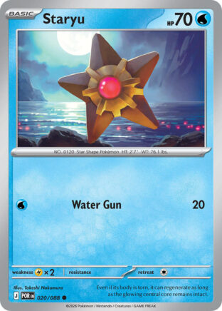 Staryu #020/088 Common (Reverse Holofoil) / Perfect Order