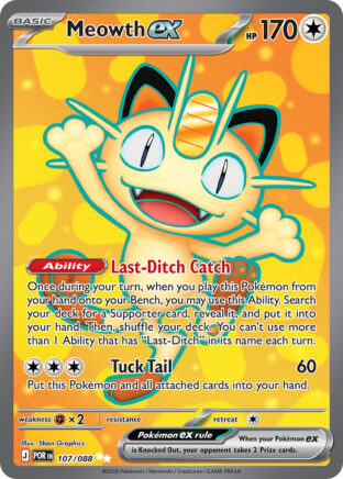 Meowth EX #107/088 Ultra Rare (Holofoil) / Perfect Order